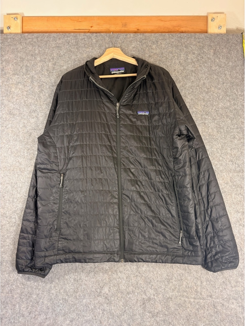 Patagonia nano puff Black Quilted Pullover Jacket size 2Xl mens